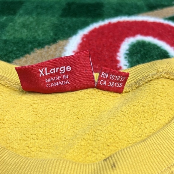 Supreme Box Logo Crewneck Mustard FW18 - Size Medium - Picture 4 of 7